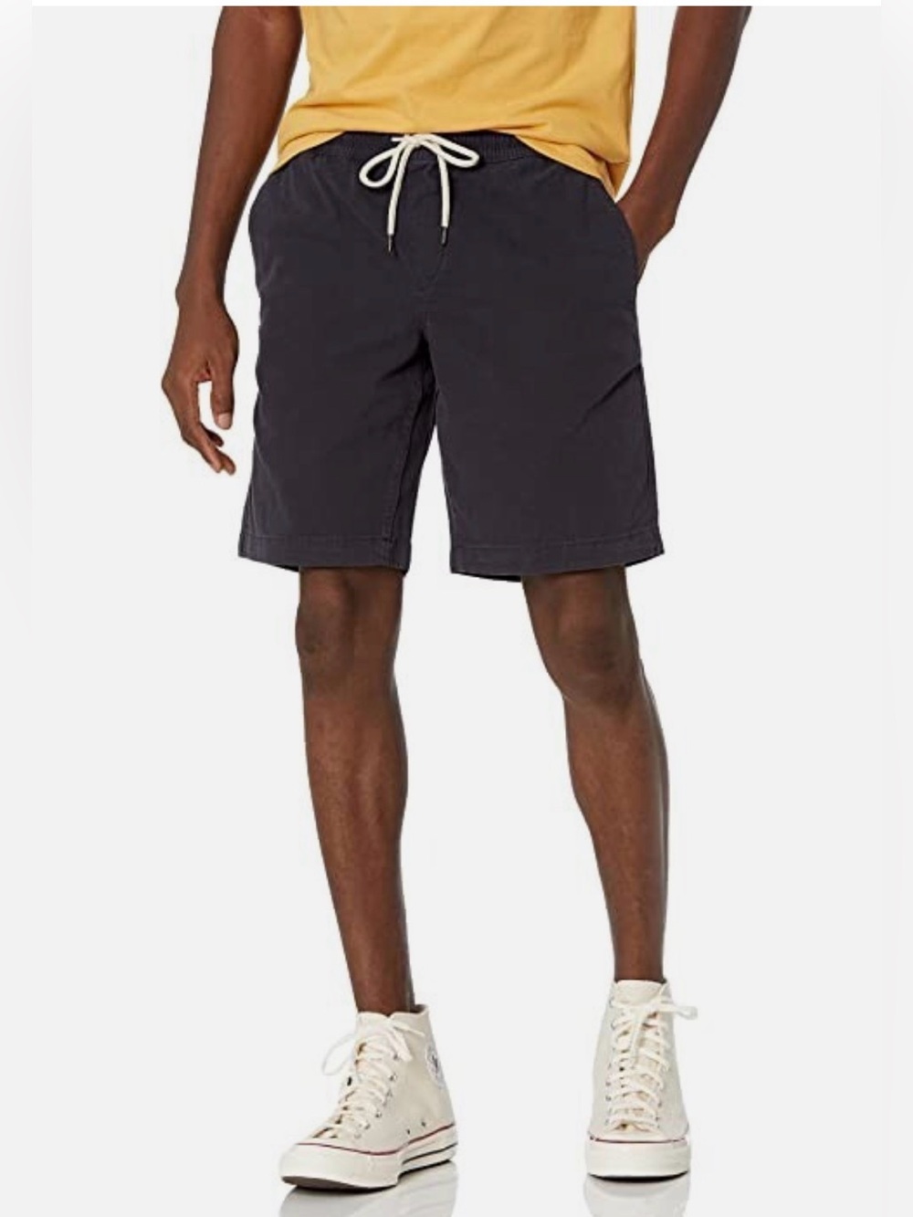 Goodthreads Men's Charcoal Drawstring Hybrid Shorts Size Medium